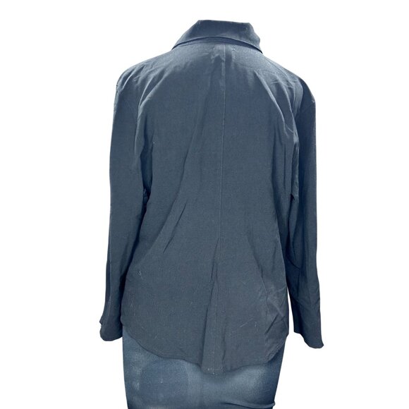 Sympli The Best Black Zip-Up Blouse Size 8 - Picture 3 of 10